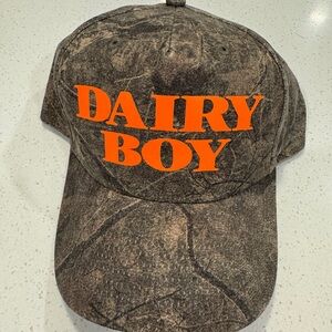 Dairy Boy Camouflage Hat - Brown and Orange